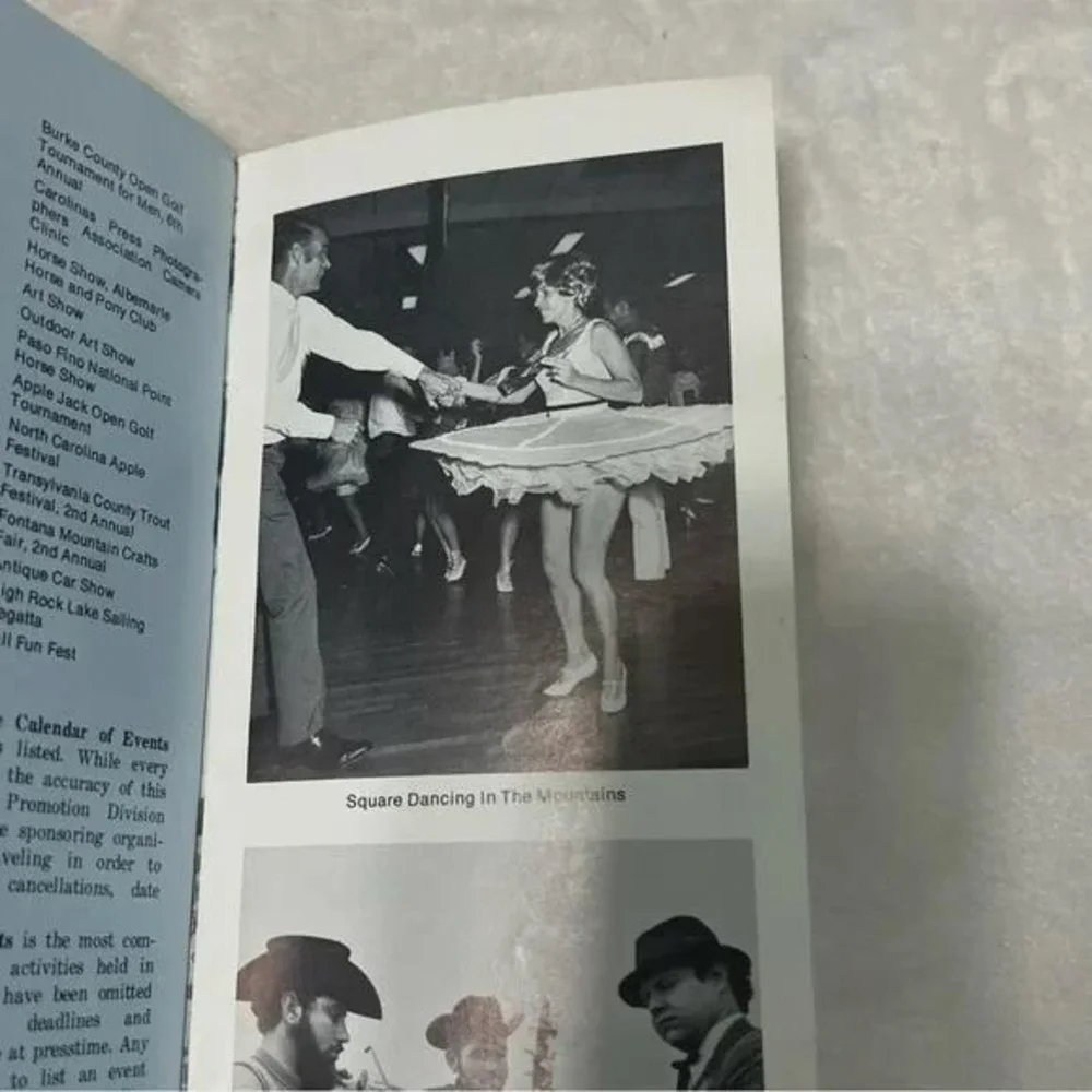 North Carolina 1974 Spring Summer Calendar of Events Vintage Brochure